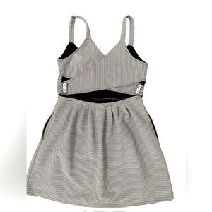 Ark & Co Cut Out Pinstripe dress